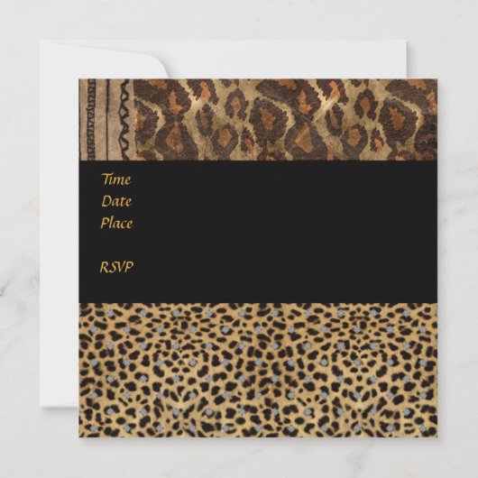 Uitnodiging dierlijk luipaard 30e verjaardag (Achterkant)