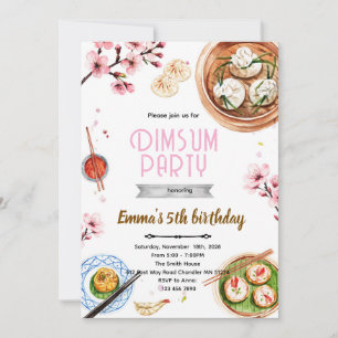 Uitnodiging dimsum verjaardagsfeest
