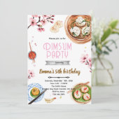 Uitnodiging dimsum verjaardagsfeest (Staand voorkant)