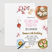 Uitnodiging dimsum verjaardagsfeest (Voorkant / Achterkant)