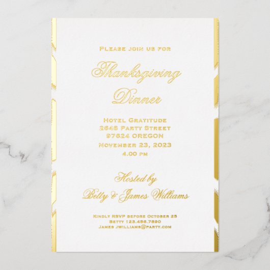 Uitnodiging Diner Thanksgiving (Voorkant)