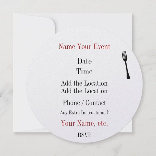 Uitnodiging Dinner Party Round - SRF (Achterkant)