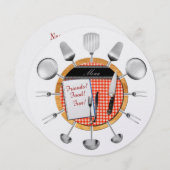 Uitnodiging Dinner Party Round - SRF (Voorkant / Achterkant)