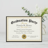 Uitnodiging Diploma Graduation Party (Staand voorkant)