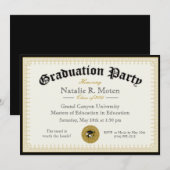 Uitnodiging Diploma Graduation Party (Voorkant / Achterkant)