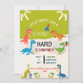 Uitnodiging Dirty 3rd-Y derde verjaardag Uitnodigi (Voorkant)