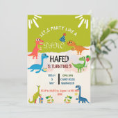 Uitnodiging Dirty 3rd-Y derde verjaardag Uitnodigi (Staand voorkant)