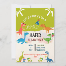 Uitnodiging Dirty 3rd-Y derde verjaardag Uitnodigi