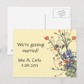 Uitnodiging Diverse Bloemen Briefkaart (Voorkant / Achterkant)