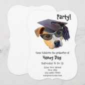 Uitnodiging Dog Graduation Party (Voorkant / Achterkant)