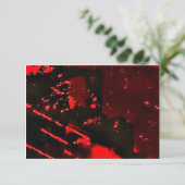 Uitnodiging donkerrood abstract gerecycled plastic (Staand voorkant)