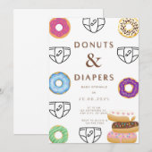 Uitnodiging Donuts & Luiers Baby Show (Voorkant / Achterkant)