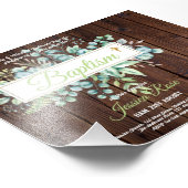 Uitnodiging Doop Eucalyptus Groenery BUDGET Foto Afdruk (Hoek)