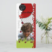 Uitnodiging doop lieveheersbeestje Lou-Anne met fo (Staand voorkant)