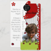 Uitnodiging doop lieveheersbeestje Lou-Anne met fo (Voorkant / Achterkant)