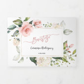 Uitnodiging Doop Met Bloemen Foto Doop (Cover)