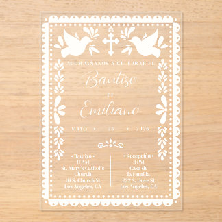 Uitnodiging Doopfeest Mexicaans Feest Papierknipku