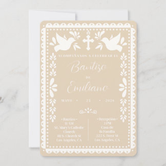 Uitnodiging Doopfeest Mexicaans Papierknipfeest