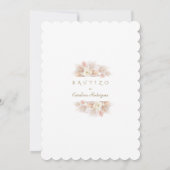 Uitnodiging Doopfeest Pampasgras Goud Doop (Achterkant)