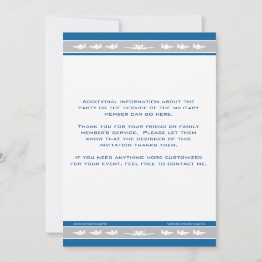 Uitnodiging door de luchtmacht om uitzettingsparti (Achterkant)