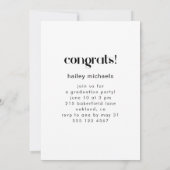 Uitnodiging drie fotocollage graduPartij (Achterkant)