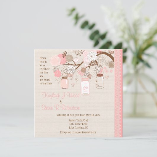 Uitnodiging droombruiloft zomer (Staand voorkant)