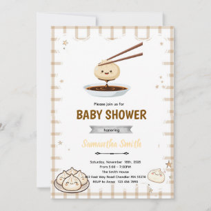 Uitnodiging Dumpling Baby Shower