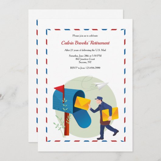 Uitnodiging e-mail van de Partij voor de Pensioner (Voorkant / Achterkant)