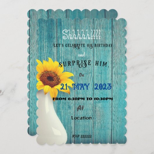 Uitnodiging echtgenoot (Voorkant / Achterkant)