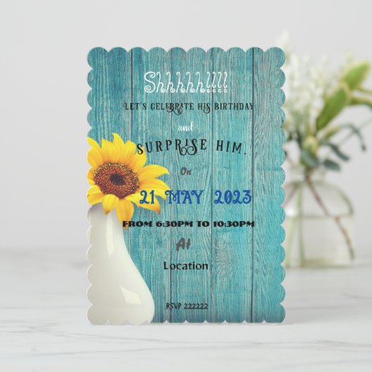 Uitnodiging echtgenoot (Staand voorkant)