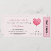 Uitnodiging: een klein schatje is onderweg kaart (Voorkant / Achterkant)