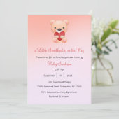 Uitnodiging: een klein schatje is onderweg kaart (Staand voorkant)