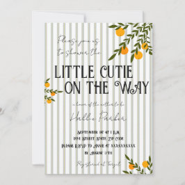 Uitnodiging: een klein schatje is op komst kaart