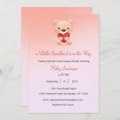 Uitnodiging: een klein schatje is op komst kaart (Voorkant / Achterkant)