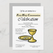 Uitnodiging eerste communale goudrijst, gegeten (Voorkant / Achterkant)