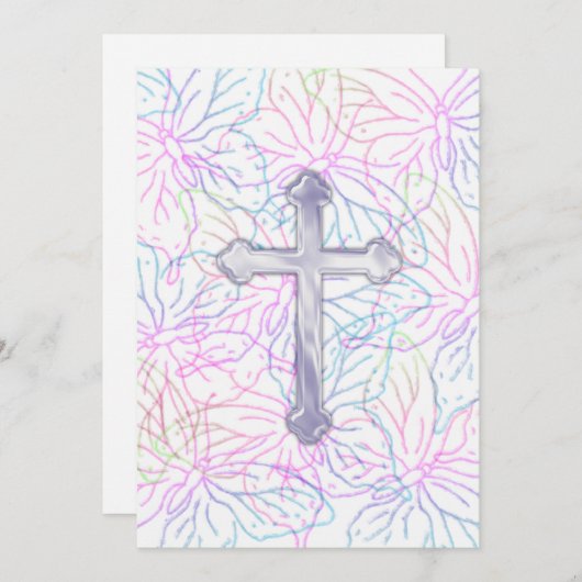 Uitnodiging eerste communautaire vlinder parelkrui (Voorkant / Achterkant)