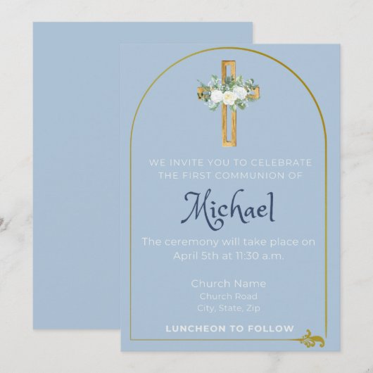 Uitnodiging Eerste Communie (Voorkant / Achterkant)
