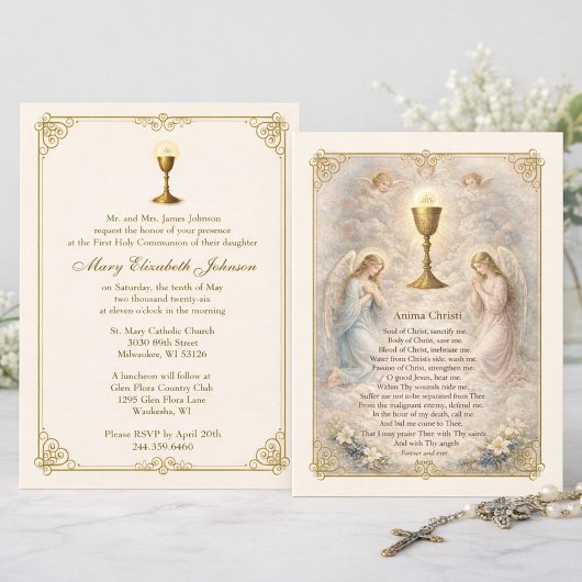 Uitnodiging Eerste Communie Anima Christi