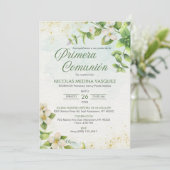 Uitnodiging Eerste Communie Jongens Meisjes Commun (Staand voorkant)