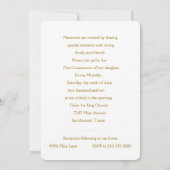 Uitnodiging eerste communiqué kruis (Achterkant)