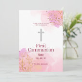 Uitnodiging Eerste Communitie Aquarelle Kader 2 (Staand voorkant)