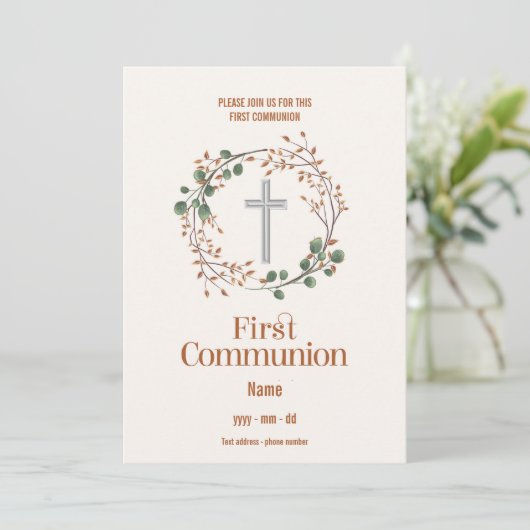 Uitnodiging Eerste Gemenebest - Croix Feurie (Staand voorkant)