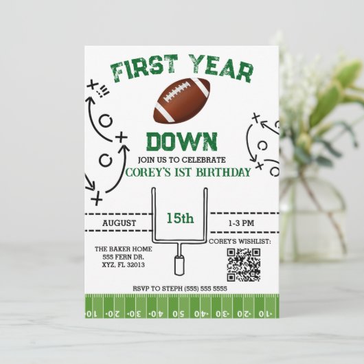 UITNODIGING EERSTE JAAR DOWN (Staand voorkant)