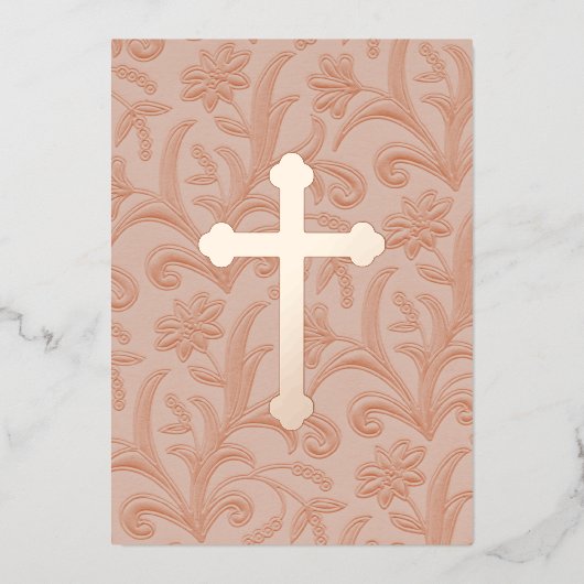 Uitnodiging eerste mededeling "Ingegrepen" kruis (Voorkant)