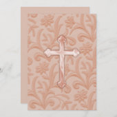 Uitnodiging eerste mededeling "Ingegrepen" kruis (Voorkant / Achterkant)