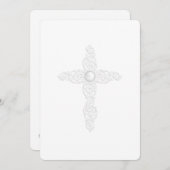 Uitnodiging eerste mededeling "Ingegrepen" kruis (Voorkant / Achterkant)