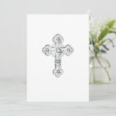 Uitnodiging eerste mededeling  Silver Cross (Staand voorkant)