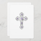 Uitnodiging eerste mededeling  Silver Cross (Voorkant / Achterkant)