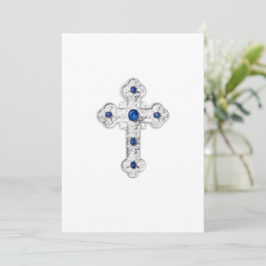 Uitnodiging eerste mededeling  Silver Cross (Staand voorkant)