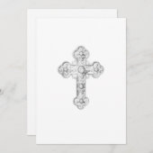 Uitnodiging eerste mededeling  Silver Cross (Voorkant / Achterkant)